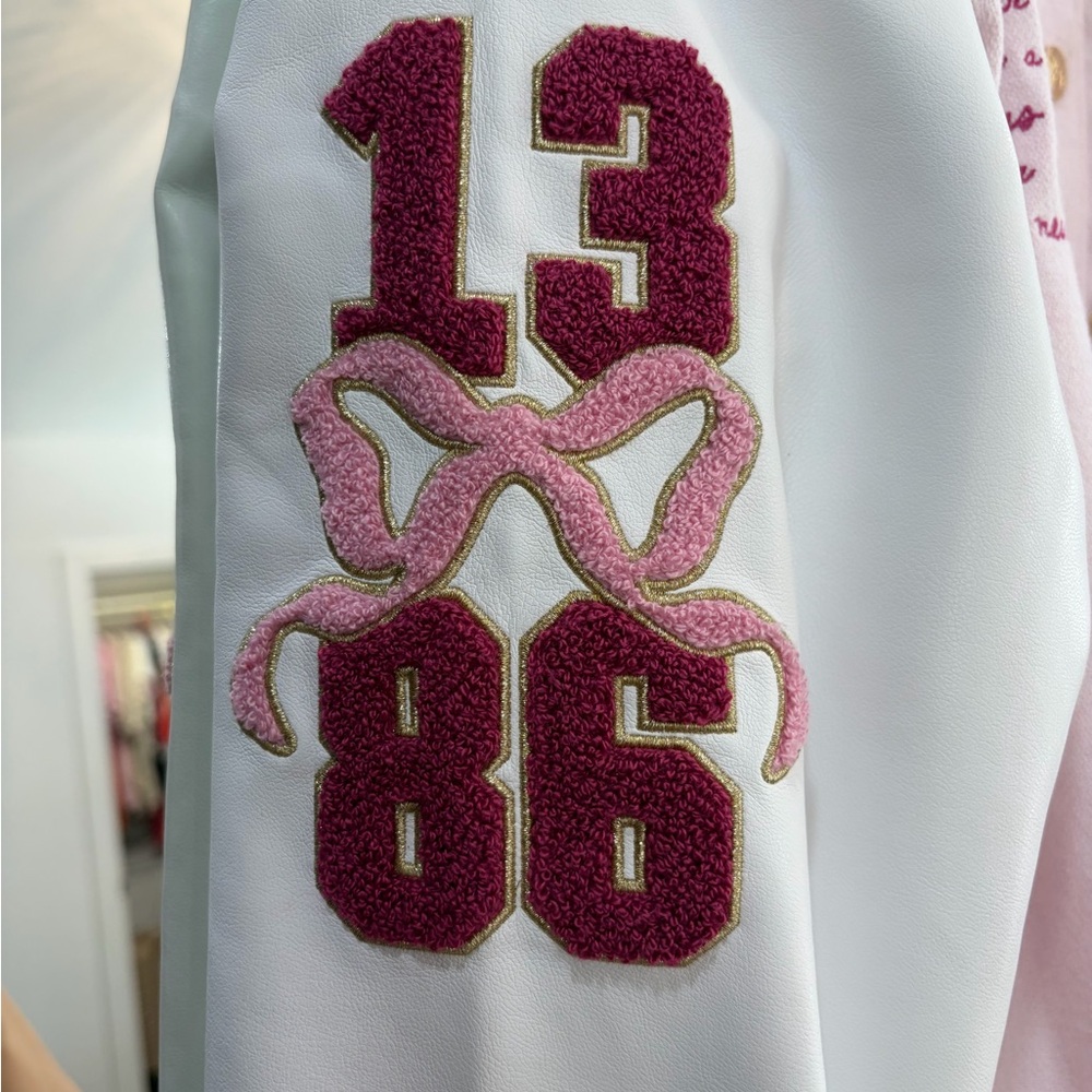 LoveShackFancy Pink Varsity Jacket - image 4